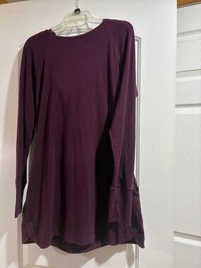 tek gear Women's Long Sleeve Tunic Top - Plum